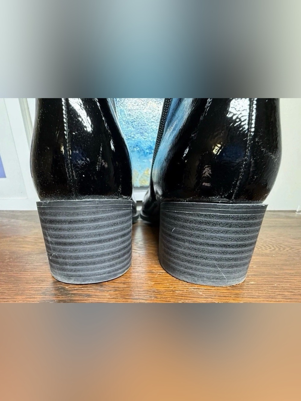 Vintage Worthington “Noya” Women’s Black Patent Leather Ankle Boots - Picture 10 of 15